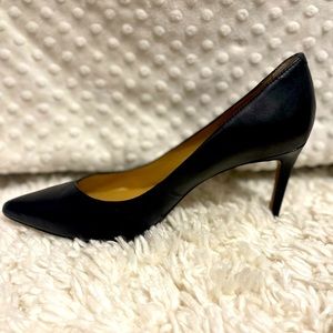 Classic black leather pumps